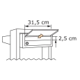 Postkastsysteem Stairs voor vier Zwart met RVS inwerpklep thumbnail
