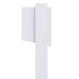 Postkastsysteem Flag voor twee Wit met RVS inwerpklep thumbnail