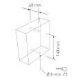 Modern huisnummer '' 8 '' - 152 mm gemaakt van Okerbruin staal thumbnail