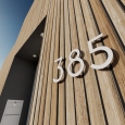 Modern huisnummer '' 8 '' - 200 mm in wit thumbnail