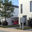 Postkastsysteem Stairs voor vier Zwart met RVS inwerpklep thumbnail
