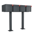 Vrijstaande brievenbus model Americano voor vier Anthracite thumbnail