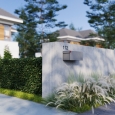 Brievenbus model Americano Wit met HPL-front | Muur thumbnail