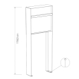 Oxford brievenbus in bruin met houten handvat thumbnail