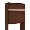 Oxford brievenbus in bruin met houten handvat thumbnail