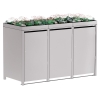Vuilnisbak doos Tilda voor 3 - 240L in Lichtgrijs metallic