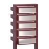 Postkastsysteem Stairs voor vijf Rood met RVS inwerpklep