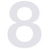 huisnummer ''8'' Wit