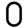Modern House Number '' '0' ' - 200 mm zwart