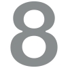 huisnummer ''8'' Grijs Mettallic