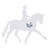 Deurbel dressuurpaard Wit