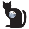 Deurbel Kat ''Luna'' Zwart