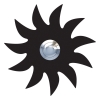 Deurbel zon Zwart
