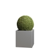Bloempot Kubus Medium in Grijs Mettallic
