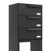 Brievenbus unit Rotterdam for Three in Zwart