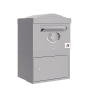 Pakketbrievenbus Mainz met zadeldak - maat M in Agaatgrijs | vrijstaand