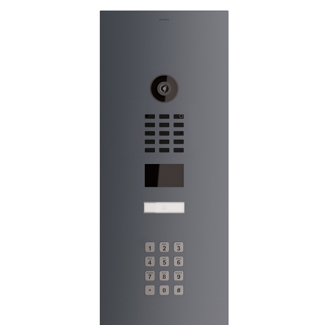 Intercomsysteem met standaard en Keypad module Smart Doorbird D1101KV  in antraciet