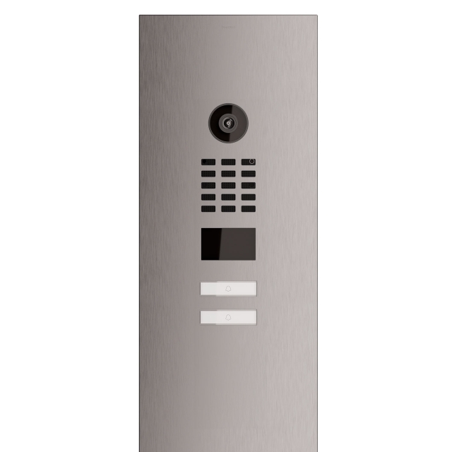 Intercomsysteem met standaard inclusief bodemplaat Smart for Two Doorbird D1102V  in RVS-look