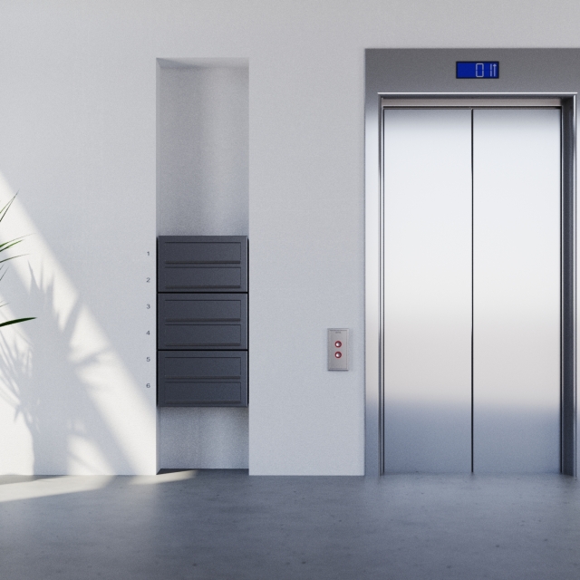 Postkastsysteem Cube voor twee Antraciet