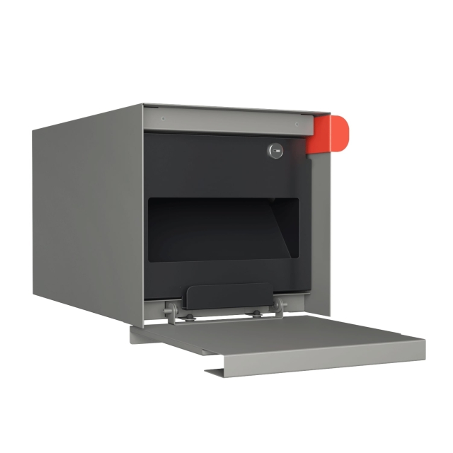Brievenbus Americano Grijs Metallic met HPL-front