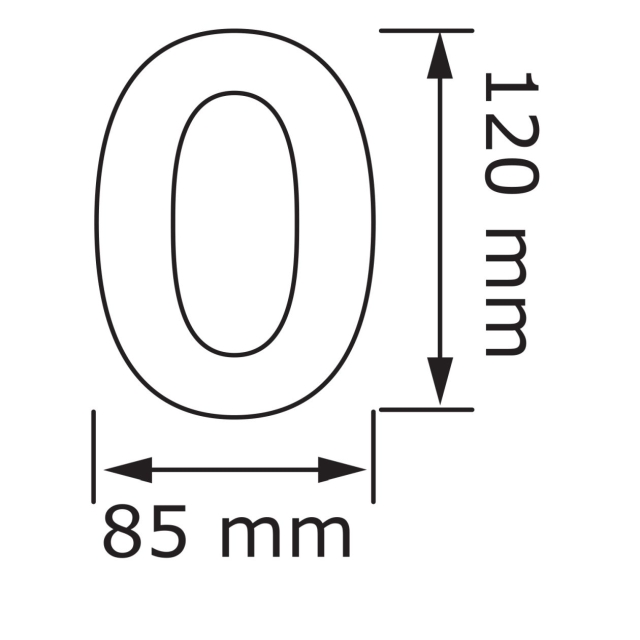 huisnummer ''0'' Zwart