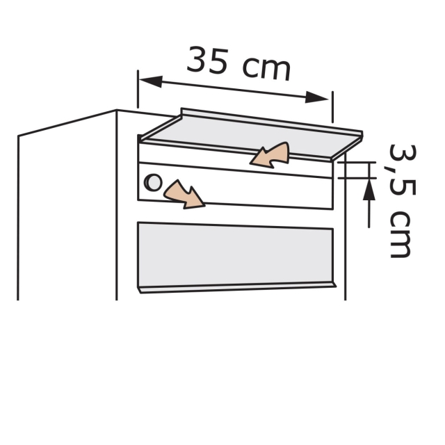 Postkastsysteem Cube voor drie Grijs Metallic met RVS inwerpklep