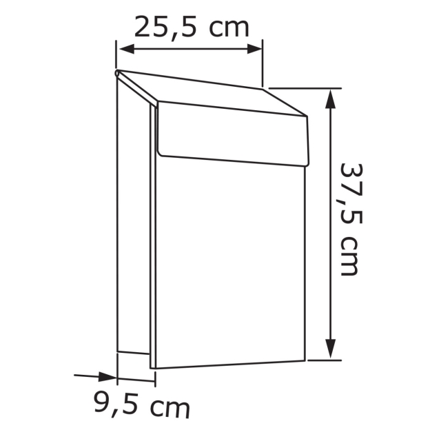 Brievenbus Baby Box Antraciet