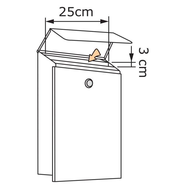 Brievenbus Baby Box Antraciet