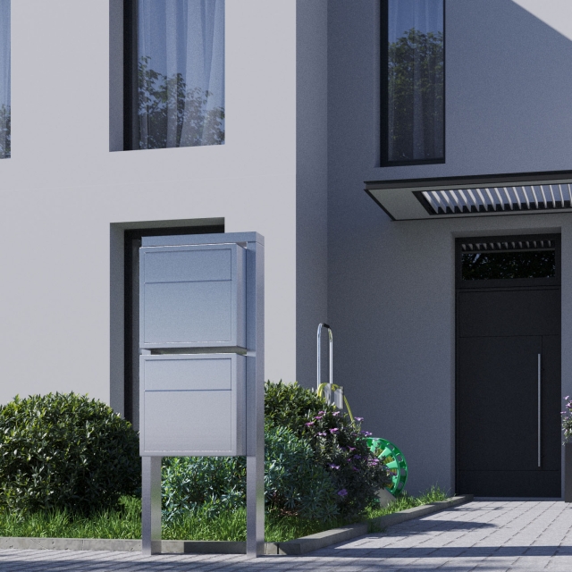 Postkastsysteem Soprano voor twee RVS