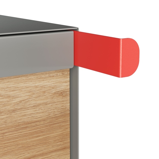 Brievenbus Americano Grijs Metallic met HPL-front