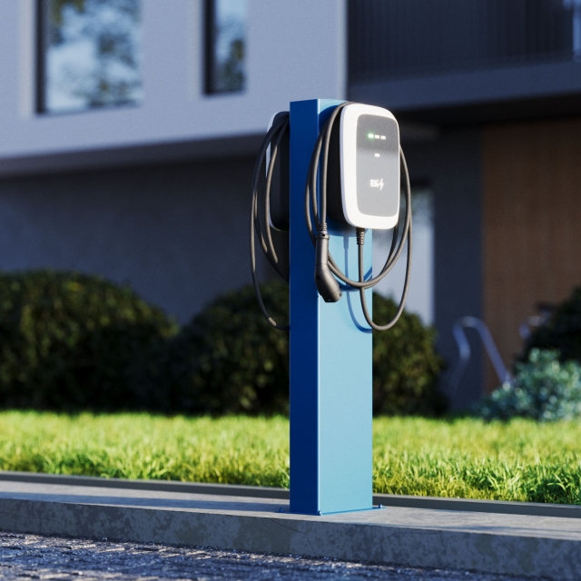 VW StationMaster for Two laadstation met bodemplaat in grijs