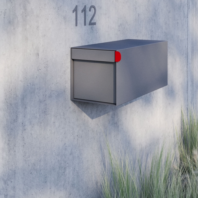 Brievenbus model Americano Wit met HPL-front | Muur