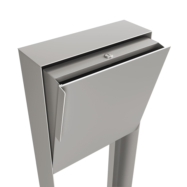 Vrijstaande brievenbus Porto Zwart Grijs Metallic