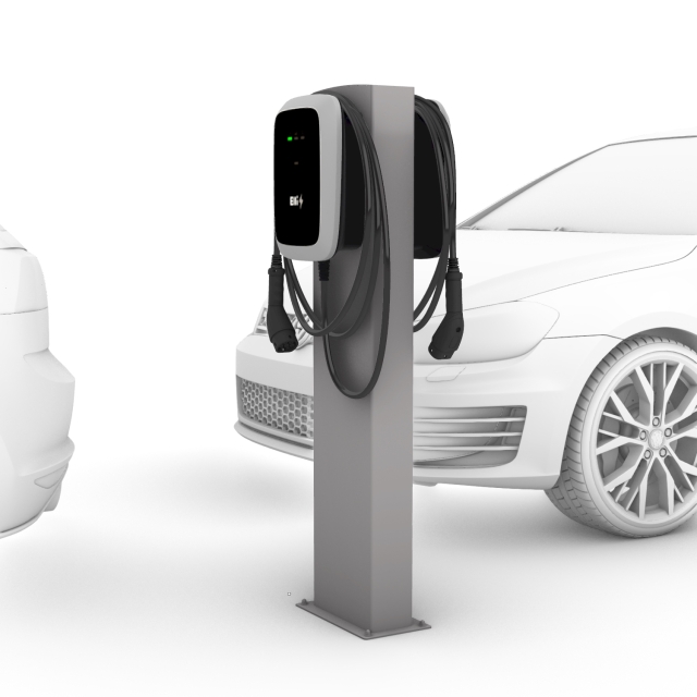 VW StationMaster for Two laadstation met bodemplaat in grijs