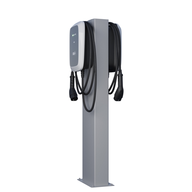 VW StationMaster for Two laadstation met bodemplaat in grijs