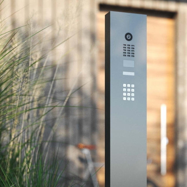 Intercomsysteem met standaard en Keypad module Smart Doorbird D1101KV  in antraciet