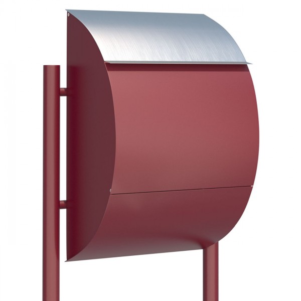 Vrijstaande brievenbus Jumbo Rood met RVS inwerpklep