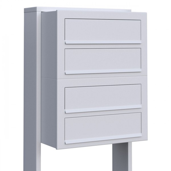 Postkastsysteem Cube voor vier Wit