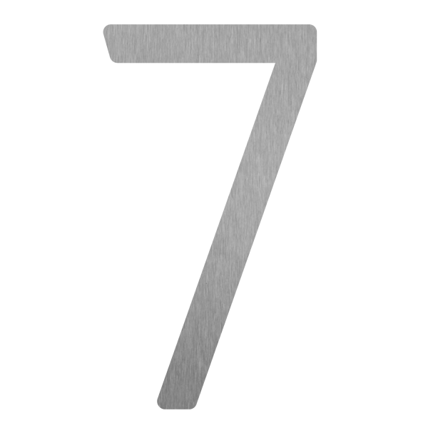 Modern House Number '' 7 '' - 200 mm in RVS