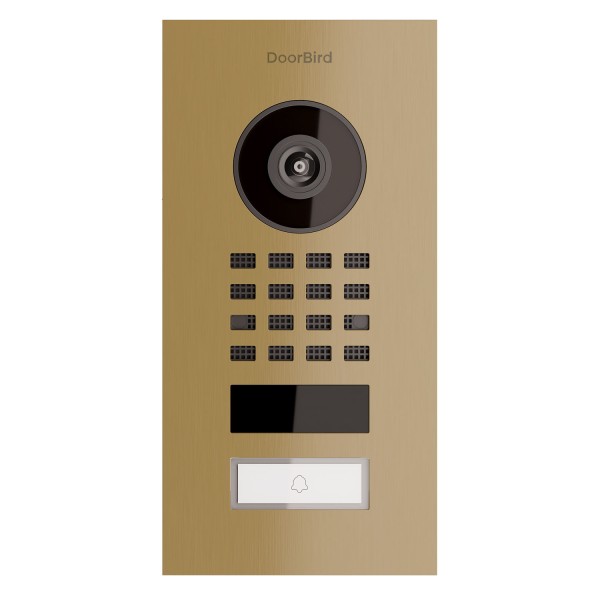 Inbouwdeurintercom Smart-IN Doorbird D1101V in Messing uitstraling