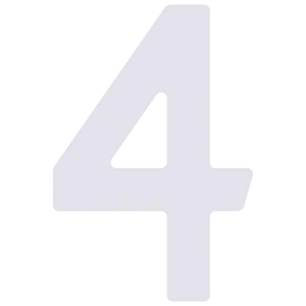 Huisnummer ''4'' Wit