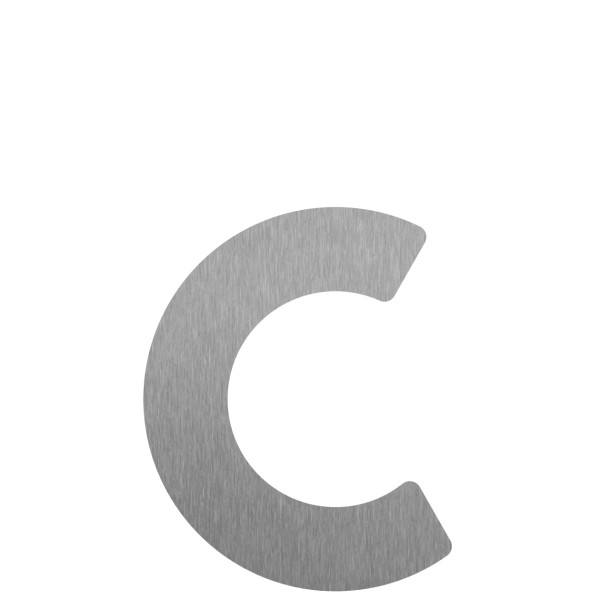 Zelf -adhesieve letter "c" - 76 mm RVS