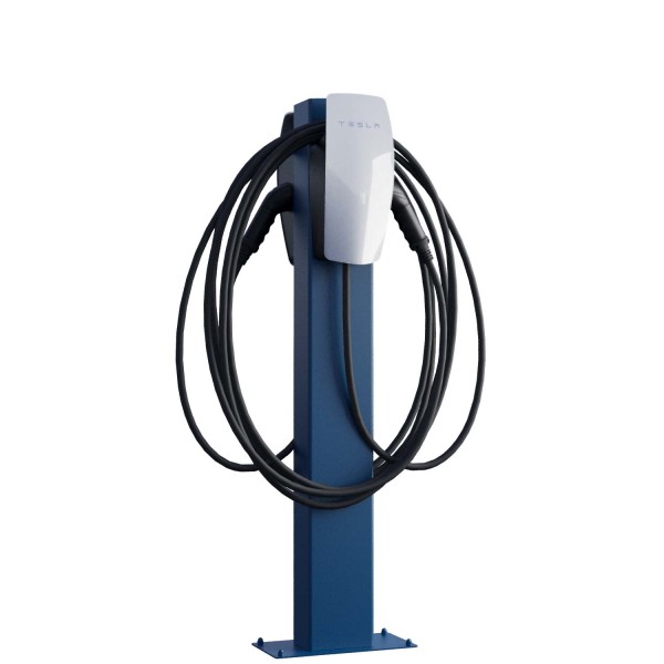 Tesla laadpaal VoltStand for Two met bodemplaat in blu