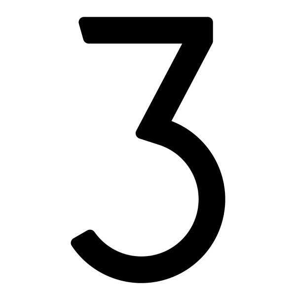 spiegel Verslaggever Manier huisnummer ''3'' Zwart | Muur-nummer ''3'' | Muur-nummers modern | Cijfers  en Letters | Brievenbussen Vijstaande brievenbussen Wandbrievenbussen  Buitenverlichting Bravios Design