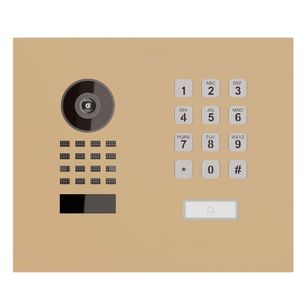 Inbouwdeurintercom Smart-IN WideScope Doorbird D1101KH mit Keypad module in beige