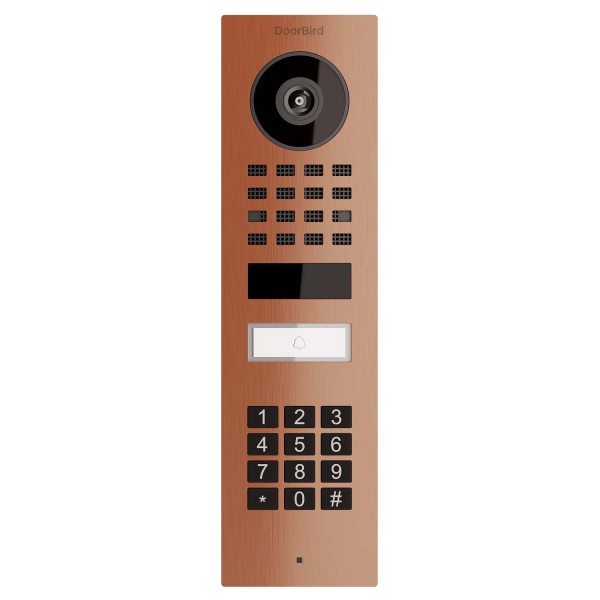 Opbouwdeurintercom Smart-ON Doorbird D1101KV met Keypad module met Bronzen uitstraling