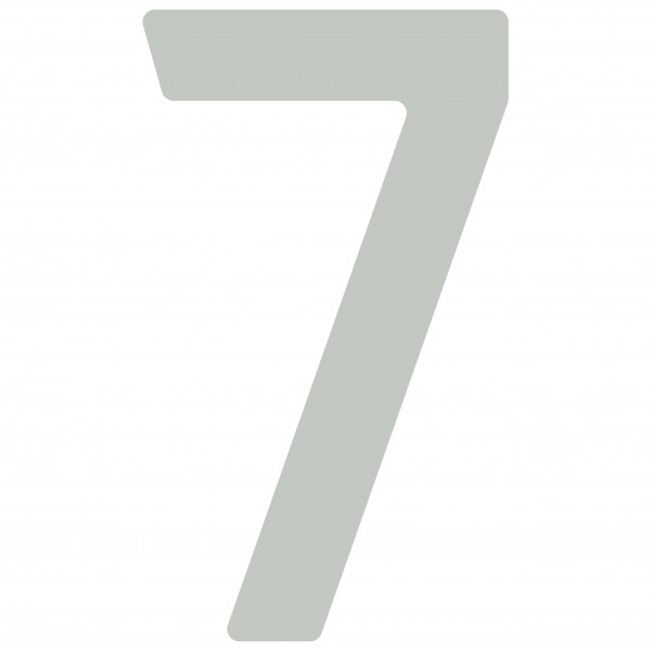 Huisnummer ''7'' Lichtgrijs