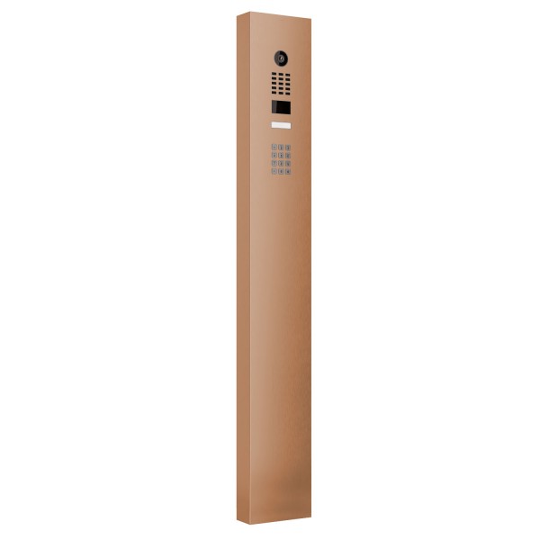 Intercomsysteem met standaard en Keypad module Smart Doorbird D1101KV in Bronzen uitstraling