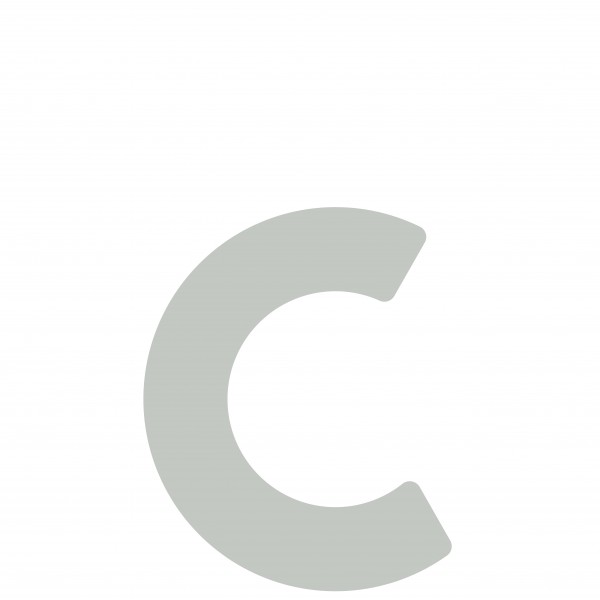 Letter ''c'' Lichtgrijs