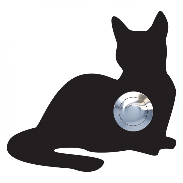 Deurbel Kat ''Kitty'' Zwart